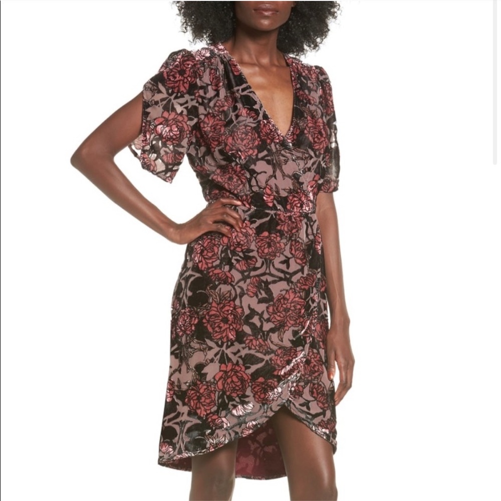 Leith Velvet Burnout Dress